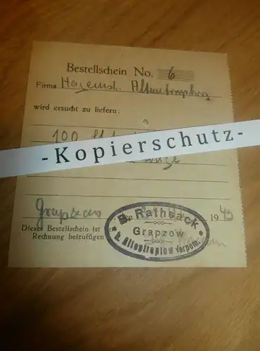 Grapzow b. Altentreptow , 1943 , B. Rathsack , Mecklenburg !!!