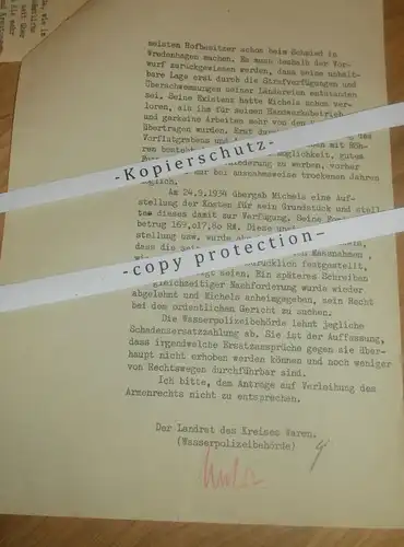 Schmiedemeister Michels in Grabow , 1935 , Waren Müritz , Wasserpolizei , Ministerium des Innern , Mecklenburg !!!