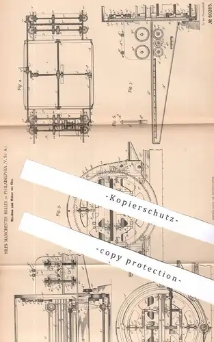 original Patent - Niles Manchester Miller , Philadelphia , USA , 1893 , Walzen von Glas | Spiegelglas , Spiegel