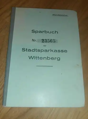 altes Sparbuch Wittenberg , 1933 - 1943 , Emilie Grohmann , Sparkasse , Bank !!!