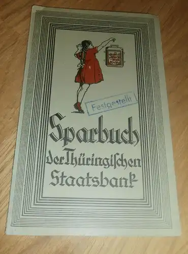 altes Sparbuch Jena , 1943 - 1944 , Karl Ziegenbein , Sparkasse , Bank !!!