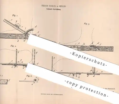 original Patent - Fedor Sokol , Berlin , 1894 , Vorrichtung zum Messen der Füße | Fuß | Schuhe , Schuhwerk , Schuster !!