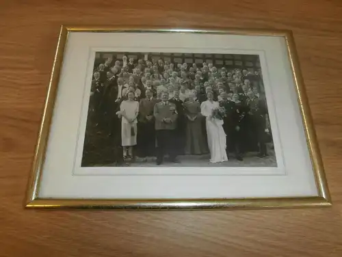 altes Foto Führerschule Alt Rehse 1937 , Hochzeit Hans Deuschl , Heinrich Himmler , Reichärzteführer Gerhard Wagner SS !