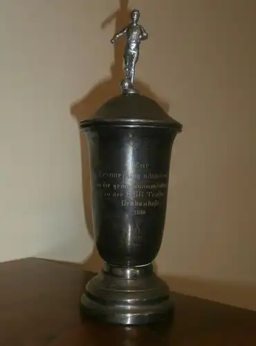 alter Fußball Pokal BSG Traktor Grabowhöfe 1966 , bei Waren Müritz , Vielist , Fussball , Mecklenburg !!!