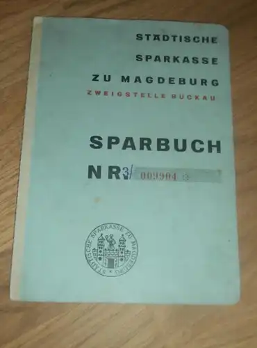 altes Sparbuch Magdeburg Buckau , 1934 - 1944 , Günter Kusian in Magdeburg , Sparkasse , Bank !!!