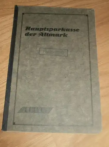 altes Sparbuch  Oebisfelde / Altmark , 1936 - 1943 , H. Wolf , Sparkasse , Bank !!!