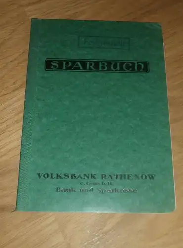 altes Sparbuch Rathenow , 1940 - 1944 , Jürgen Zeffner , Berlin , Sparkasse , Bank !!!