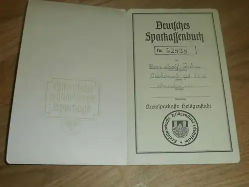 altes Sparbuch Arenshausen / Heiligenstadt , 1946 , Adolf Tüchsen , Sparkasse , Bank !!!