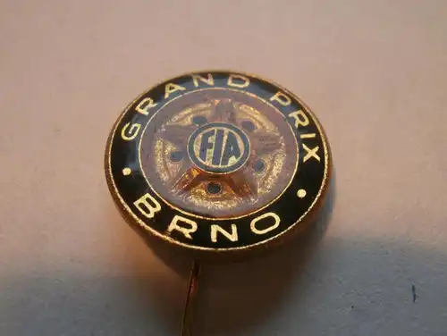 Grand Prix Brno , alte Anstecknadel , FIA , Pin , Badge , Abzeichen