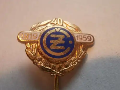 CZ 1919 - 1959 , 40 Jahre , Motorräder , Rennsport , Pin , Plakette , Badge !!!