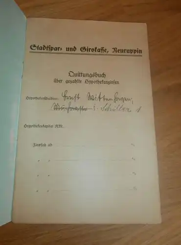 altes Sparbuch Neuruppin , 1941 - 1950 , Sparkasse , Bank !!!