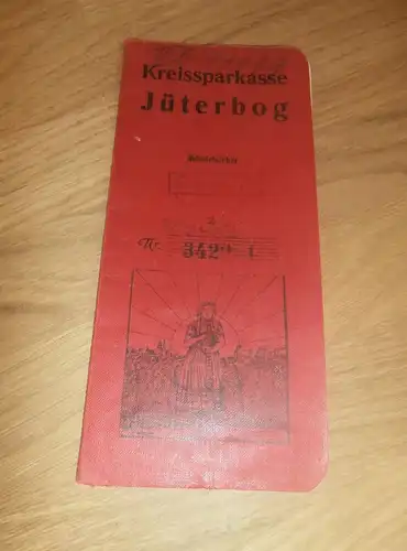 altes Sparbuch Jüterbog , 1941 - 1945 ,  Wachtmeister Leo Höfing , Altes Lager , Bad Lauterberg , Sparkasse , Bank !!!
