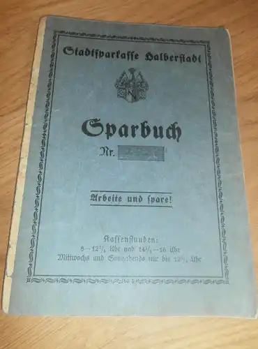 altes Sparbuch Halberstadt  , 1930 - 1945 , Irmgard Schinke in Halberstadt , Sparkasse , Bank !!!