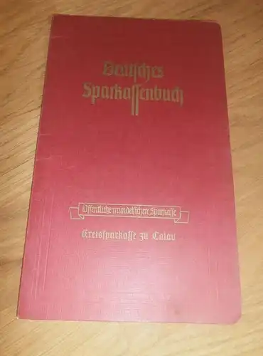 altes Sparbuch Neupetershain / Calau , 1942 - 1945 , Frieda Nuglisch geb. Ketzmar , Neu Petershain  Sparkasse , Bank !!!