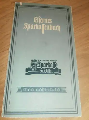 altes Sparbuch Dessau , 1943 - 1944 , Ernst Maaß , Obersteuersekretär , Finanzamt , Sparkasse , Bank !!!