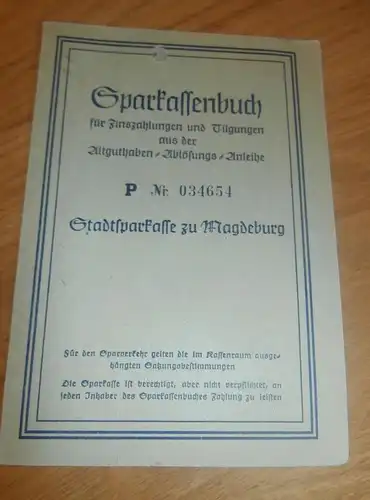 altes Sparbuch Magdeburg , 1952 - 1955 , Gudrun Hußlein  , Sparkasse , Bank !!!