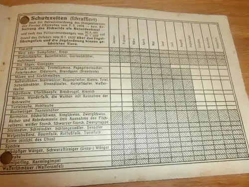 Jagdschein 1926 , Gutsförster Wilhelm Pommerening in Ritzig / Kreis Schivelbein , Jagd , Gutshof !!!