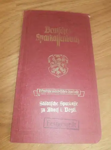 altes Sparbuch Adorf / Vogtland, 1944 - 1946 , Rosa Wetzel , Sparkasse , Bank !!!