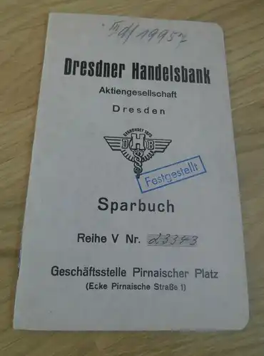 altes Sparbuch Dresden , 1941 - 1944 , Emma Töpperwein , Sparkasse , Bank !!!