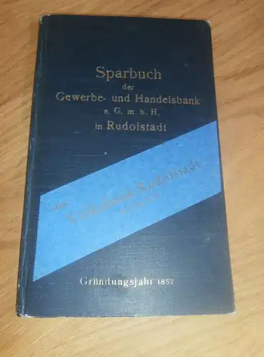 altes Sparbuch Rudolstadt , 1940 - 1944 , Dora Schöpfel , Sparkasse , Bank !!!