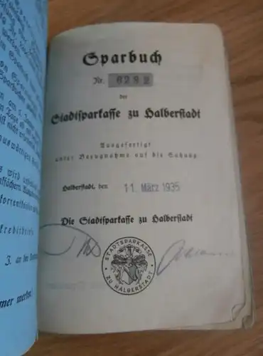 altes Sparbuch Magdeburg , 1935 - 1945 , Carl Werner , Sparkasse , Bank !!!