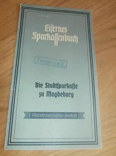 altes Sparbuch Magdeburg , 1942 - 1945 , Heinz Wahren , Sparkasse , Bank !!!