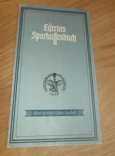 altes Sparbuch Grossenhain , 1942 - 1943 , Walter König , Sparkasse , Bank !!!