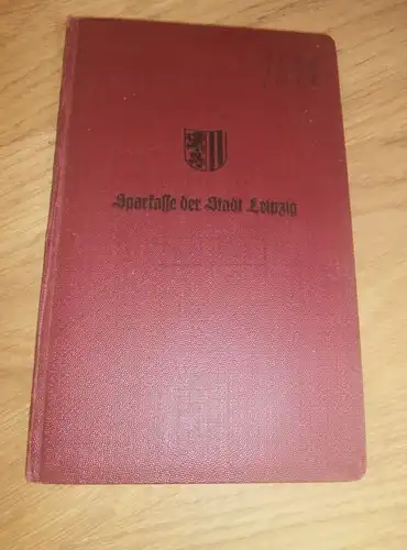 altes Sparbuch Leipzig , 1934 - 1942 , Kurt Wienhold , Pröda Badersen , Meißen , Leuben , Sparkasse , Bank !!!