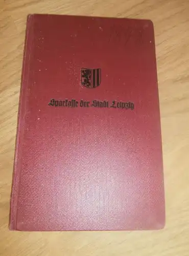 altes Sparbuch Leipzig , 1935 - 1938 , Kurt Wienhold , Pröda Badersen , Meißen , Leuben , Sparkasse , Bank !!!