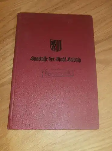 altes Sparbuch Leipzig , 1938 - 1944 , Klaus Wittig , Sparkasse , Bank !!!