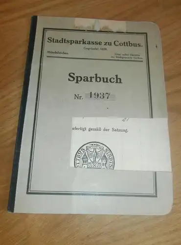 altes Sparbuch Cottbus , 1941 - 1948 , Rudolf Knaack  , Sparkasse , Bank !!!