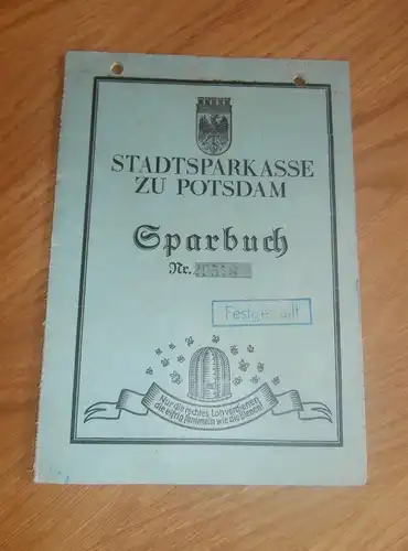 altes Sparbuch Potsdam , 1952 - 1955 , Leonhard Wienhold , Potsdam , Sparkasse , Bank !!!