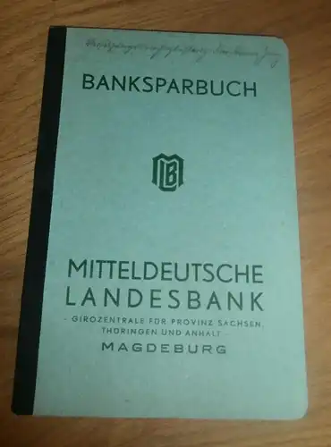 altes Sparbuch Magedeburg , 1944 - Juli 1945 , Rudolf Zusay , Sparkasse , Bank !!!