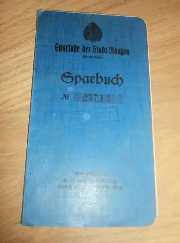 altes Sparbuch Bautzen , 1935 - Juli 1945 , Werner Weichelt , Sparkasse , Bank !!!