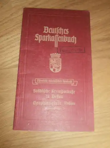 altes Sparbuch Dessau / Roßlau, 1944 , Sparkasse , Bank !!!