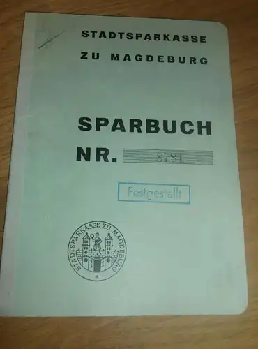 altes Sparbuch Magdeburg , 1934 - 1945 , Gerhard Wentzel , Sparkasse , Bank !!!