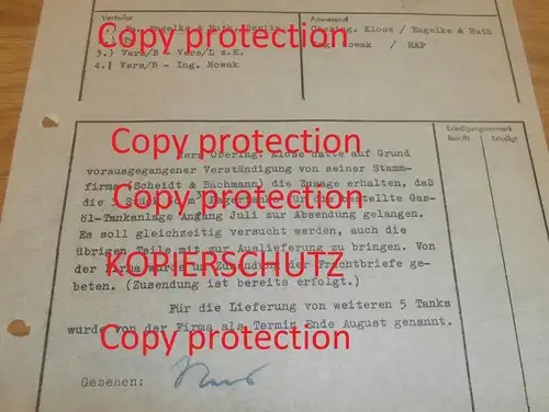 original Dokument - Heeresversuchsanstalt Peenemünde , 1942 , Tankanlage , Raketen , V1 , V2 , Mecklenburg , HVA !!!