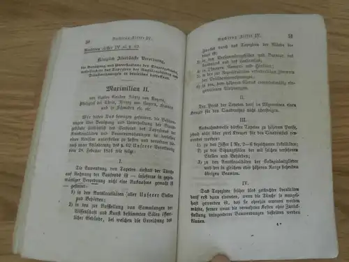 Staatsgebäude im Königreiche Bayern , 1851 , königliche Verordnung zur Benützung und Unterhaltung !!!