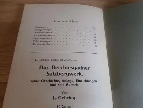 Berchtesgadner Land in der Sage , 1925 , Berchtesgaden , Bayern , Sagen , Märchen , Geschichten !!!