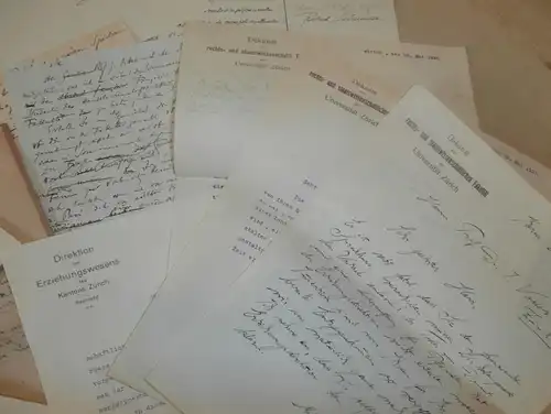 Dokumente aus Nachlass , 1912-33 , Dr. J. Vodoz , Erziehungswesen Zürich , Kerms , Dekanat !!!
