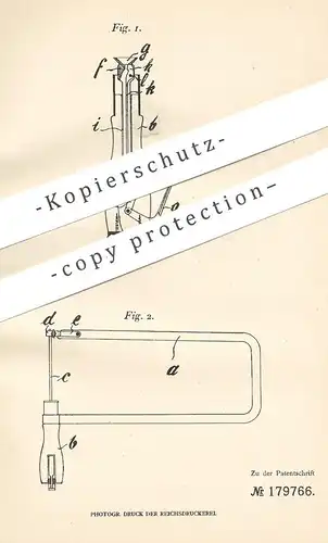 original Patent - Karl Prasser , Meißen Triebischtal , 1905 , Laubsäge | Sägen , Sägen , Holz , Tischler !!