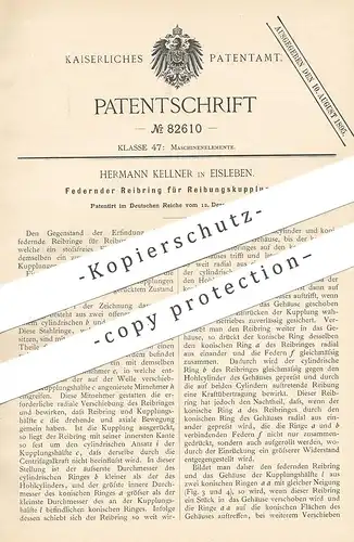 original Patent - Hermann Kellner , Eisleben , 1894 , Reibring für Reibungskupplung | Kupplung | Eisenbahn !!!