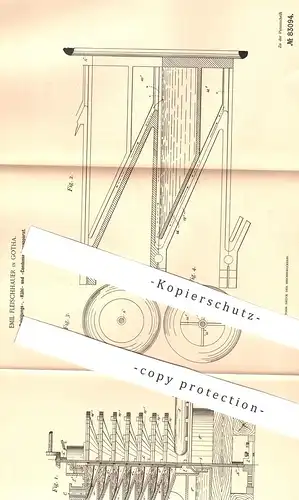 original Patent - Emil Fleischhauer , Gotha , 1893 , Reinigen , Kühlen u. Kondensieren von Gas | Gase , Gasfabrik !!!