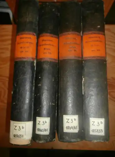 4 uralte Bücher , 1850 - 1865 , Medizin Correspondenzblatt Würtemberg , Arzt , Krankenhaus !!!