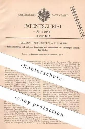 original Patent - Hermann Hagenkötter , Elberfeld , 1899 , Sicherung für Schubladen | Schublade , Möbel , Möbelbauer !!