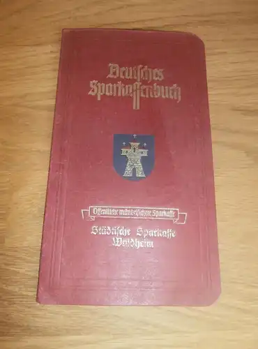 altes Sparbuch Waldheim , 1943 - 1948 , Ilse Schiemann , geb. Böhme , Sparkasse , Bank !!