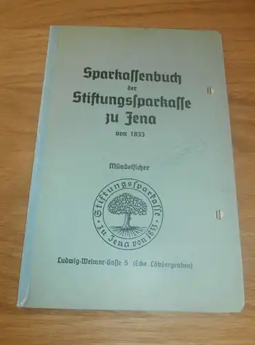 altes Sparbuch Jena , 1941-43 , Studienrat Erich Meißner , Sparkasse , Bank !!!