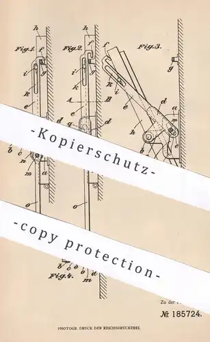 original Patent - Arthur Issleib , Robert Geissler , Leipzig | 1906 | Verschluss an Oberlicht - Fenster | Fensterbauer