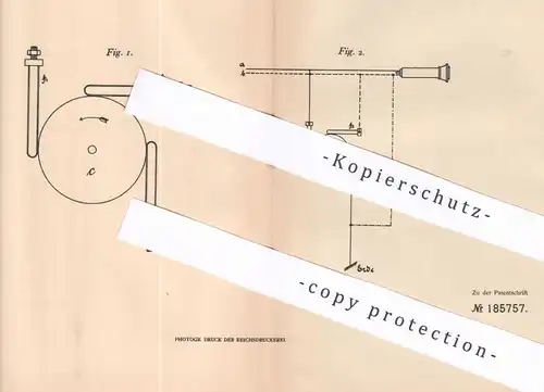 original Patent - Alois Zettler Elektrotechnische Fabrik GmbH München , 1906 , Sicherung für elektr. Leitungen | Strom