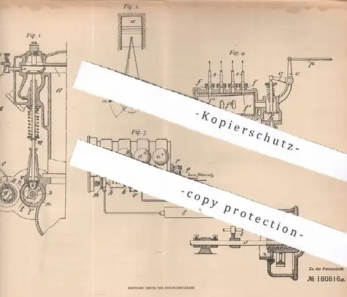 original Patent - Adolph Saurer , Arbon , Schweiz | 1905 | Anlasser für Explosionskraftmaschinen | Gasmotor , Gas Motor